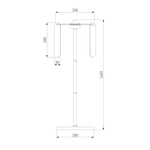 Торшер со стеклянным плафоном 01171/3 золото