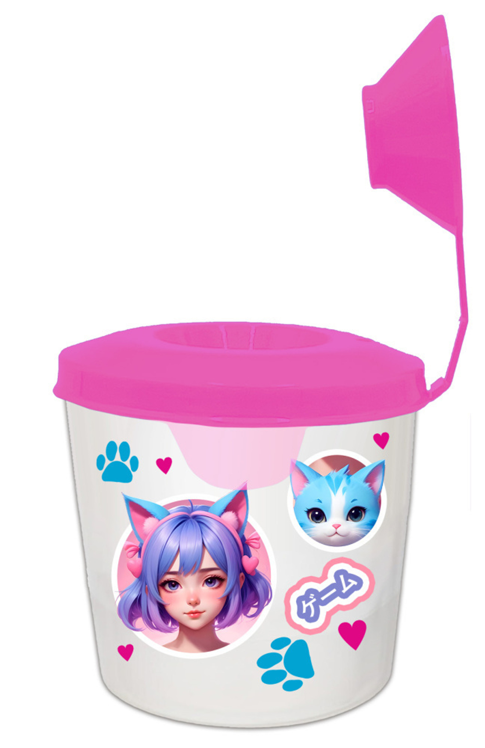 Стакан-непроливайка одинарный "Милая парочка 2025" с пробкой закреп.к крышке (Пчёлка)