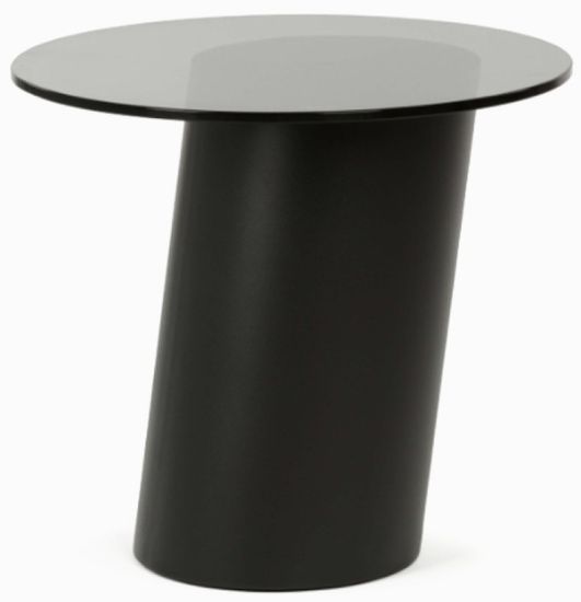 Кофейный стол Exalto 30х43 сталь и стекло