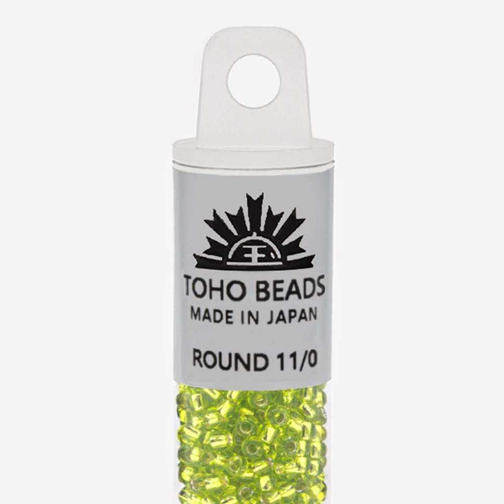 Японский бисер TOHO Round 11/0 (№24), с внутренним серебрением, прозрачный