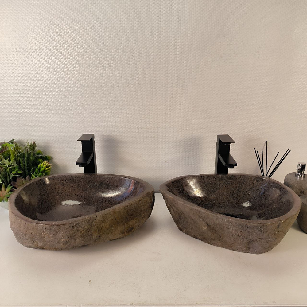 Раковина из речного камня ПАРА! RS-65336 46*36*15 0865