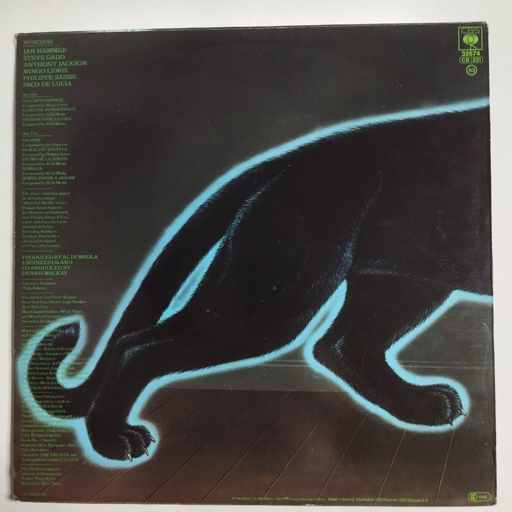 Винтажная виниловая пластинка LP Al Di Meola Electric Rendezvous (Holland 1986)