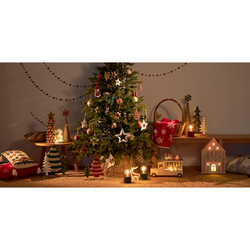 Подушка вязаная с новогодним рисунком festive penguins из коллекции new year essential, 45x45 см