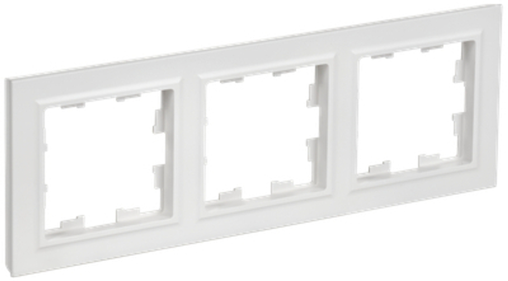 BRITE Рамка 3-местная РУ-3-БрАБ арктический белый IEK