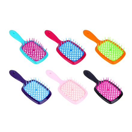 Расческа массажная тм ЮНИLOOK, 20,5см, ТПЭ, AБС пластик, 6 цветов