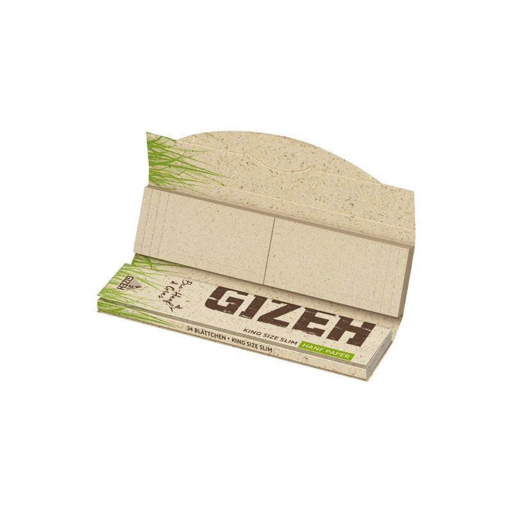 Набор бумага блок "Gizeh" Organic Hemp & Grass KS Slim 14г/м+Фильтры 34л*24шт