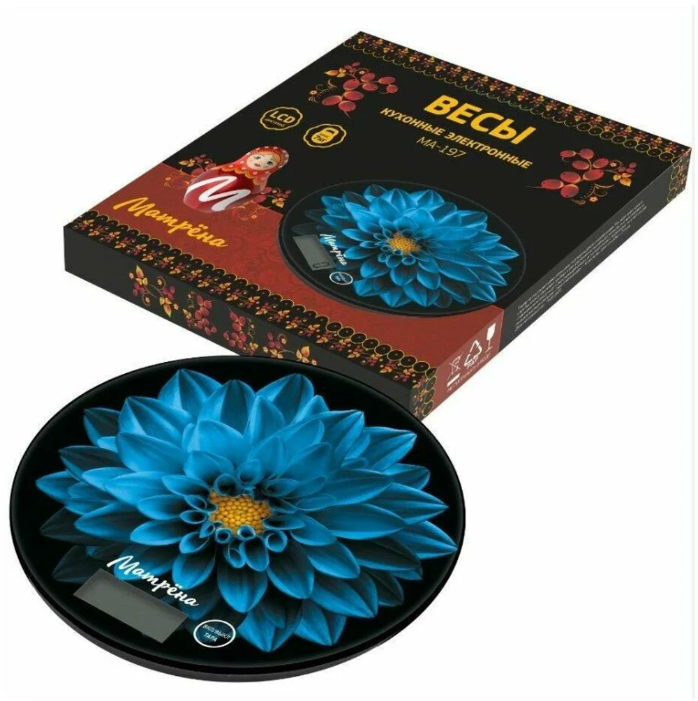 Весы кухонные Матрёна МА-197 цветок