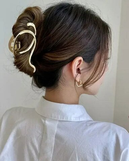 Заколка-краб "Петля". Усиленная. Цвет "Золото"