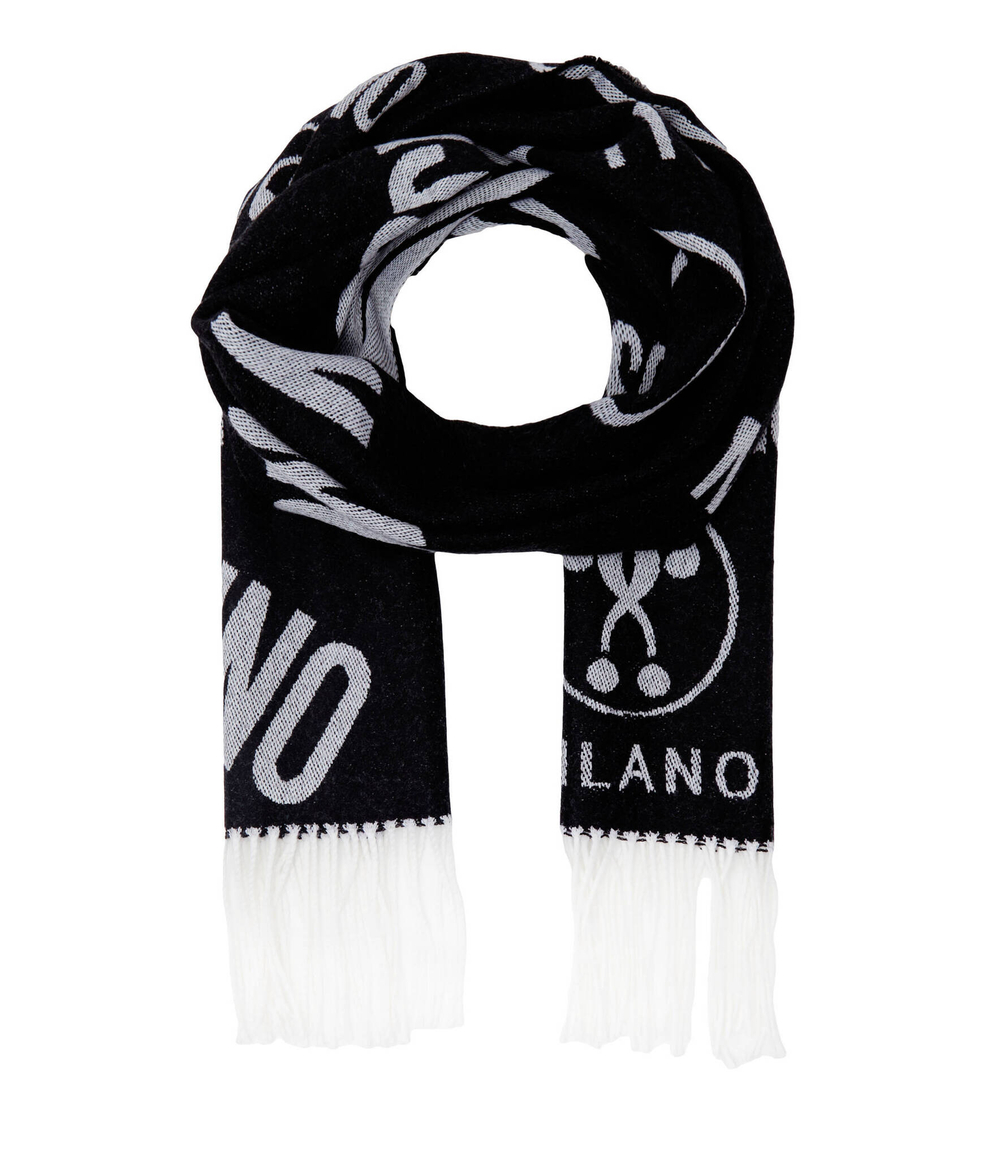 Хлопчатобумажная шаль Moschino - черный(50152 M5414)
