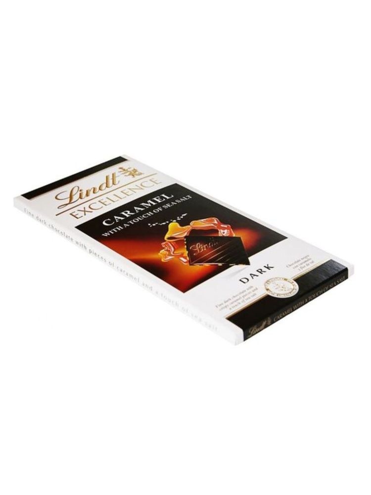 Тёмный шоколад Lindt с соленой карамелью 100 г x 4 шт