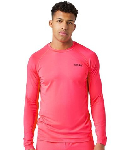 Теннисная футболка Bj_rn Borg Performance Long Sleeve Brushed - diva pink