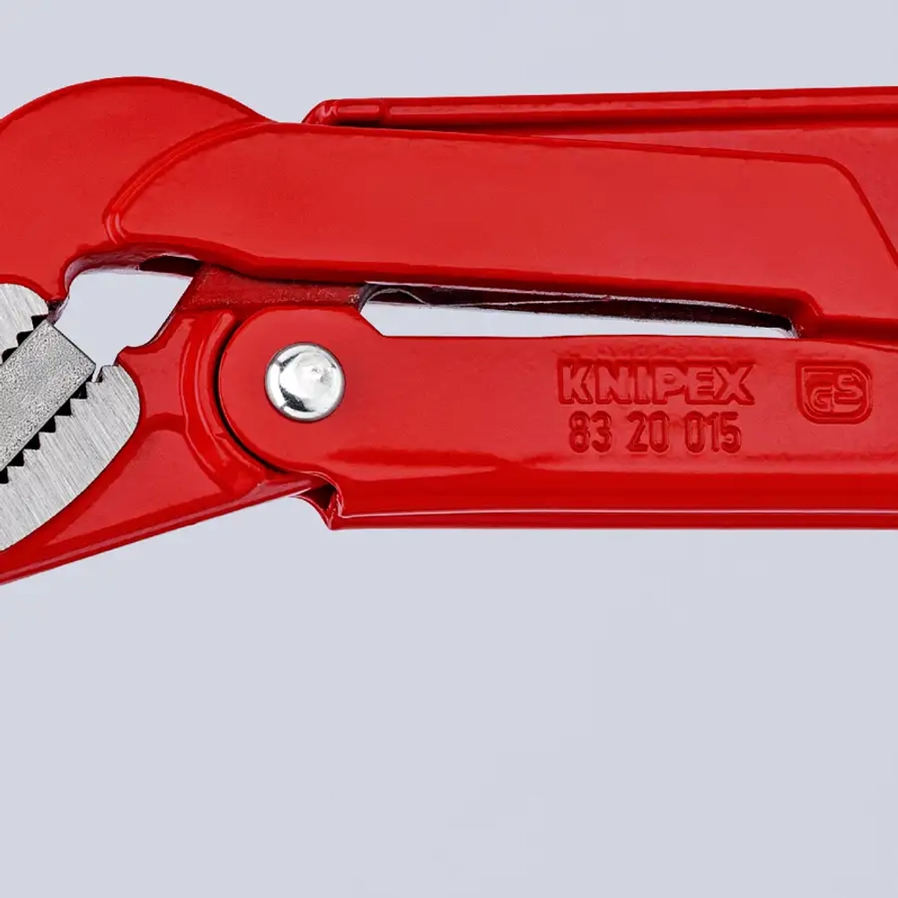Клещи трубные угловые 45° с красным порошковым покрытием 430 мм Knipex 83 20 015