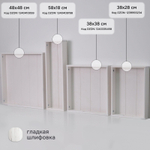 Столик поднос деревянный разборный 58х18 см, поднос декоративный для кухни Флоутард из массива сосны, столик для завтрака в постель, белый