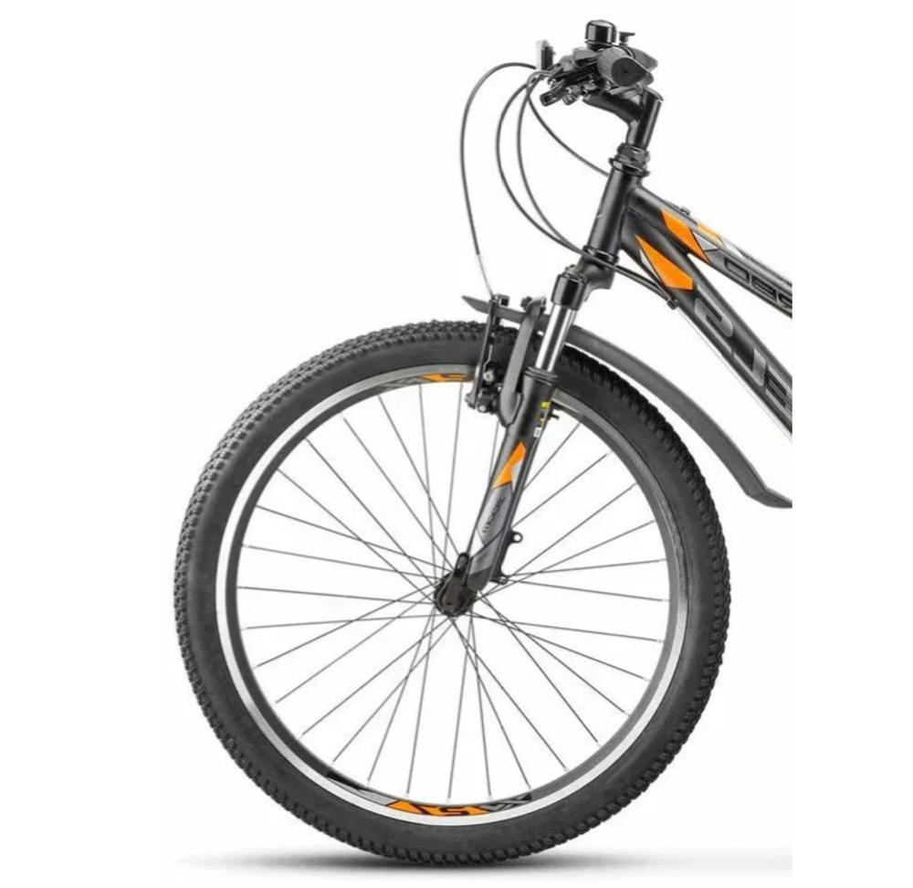 Велосипед 24" STELS Turbo 410 V черный/серый/оранжевый