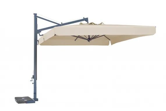 Зонт для кафе профессиональный с воланом Galileo Maxi Dark, 400х400 см