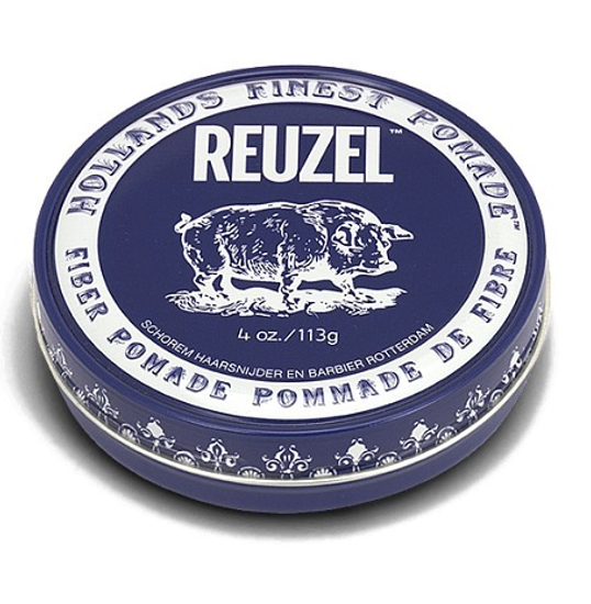 Тёмно-синяя паста Reuzel, Fiber Pomade Pig, 113г