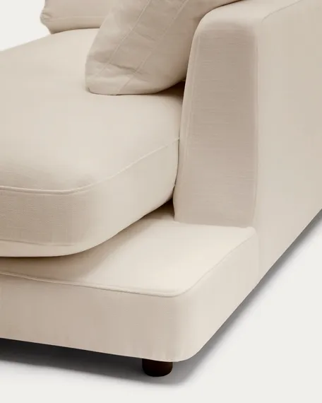 Кушетка Gala с правым подлокотником бежевая, 193х105 см