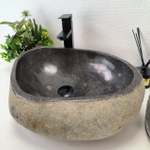 Каменная раковина из речного камня RS-63430 (52*40*15) 0123