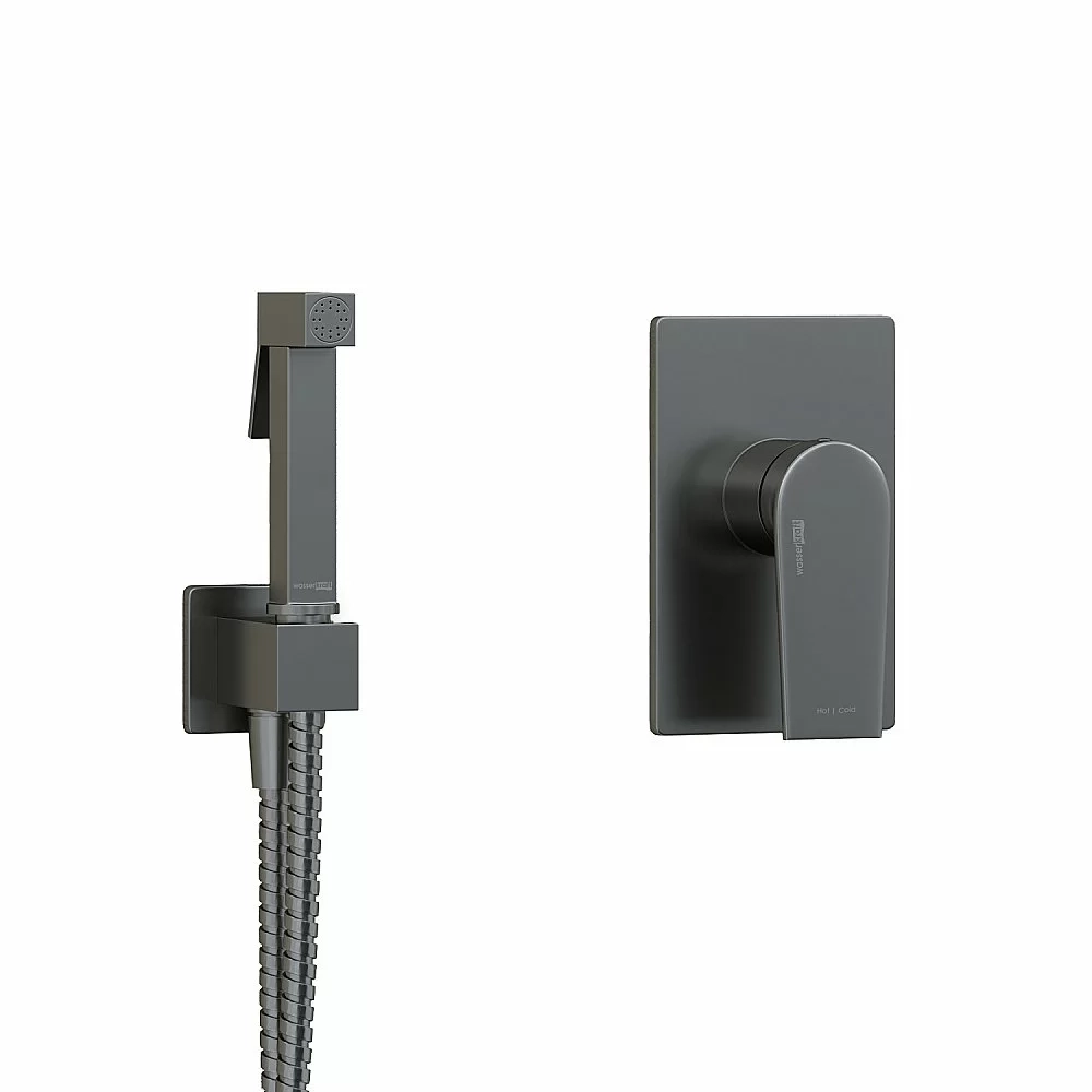 Гигиенический душ WasserKRAFT Wiese 8400 A8451.186.239.215 оружейная сталь