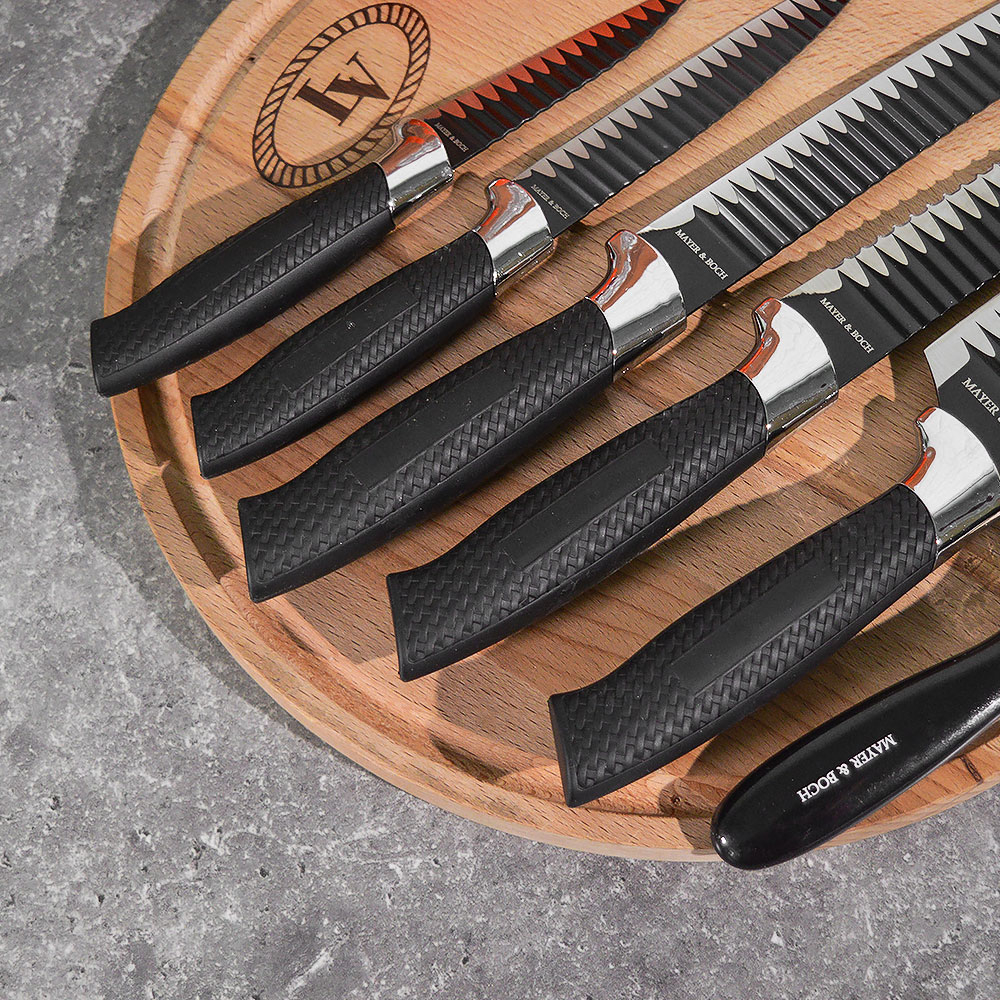 Набор ножей 6 предметов, с силиконовыми ручками, МВ 26992