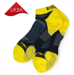Karakal X4 SPORTS Trainer Socks X1 SIZE UK 7 - 13 Black/Yellow