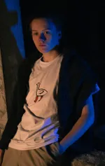 Футболка Нетак Оверсайз Гусель Белая