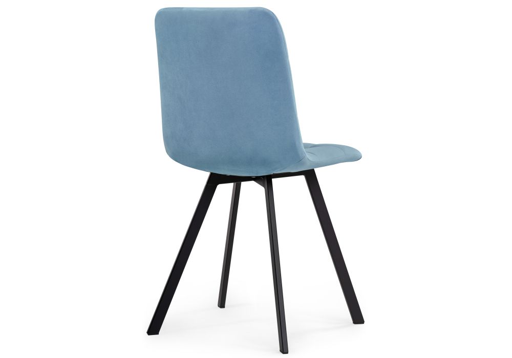 Стул на металлокаркасе Чилли черный / голубой