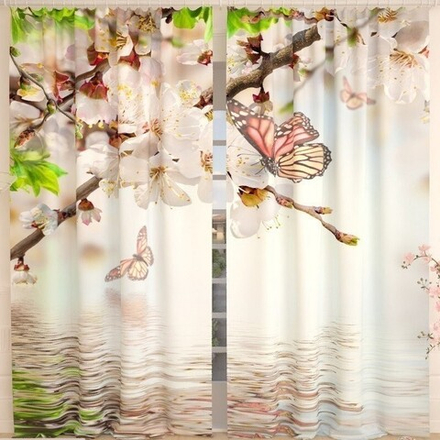 Фотошторы "РД. БАБОЧКИ НА ВИШНЕ", Россия.