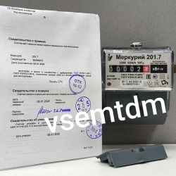 Счетчик Меркурий 201.7 5-60А однофазный однотарифный 2025г. Инкотекс