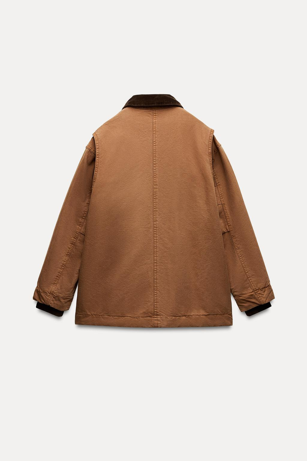 Стеганая куртка с контрастным воротником — zw collection