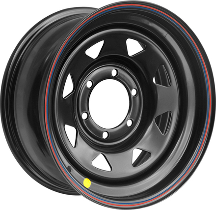 Диск усиленный стальной черный 6x139,7 8xR17 d110 ET0 (треугольник мелкий)