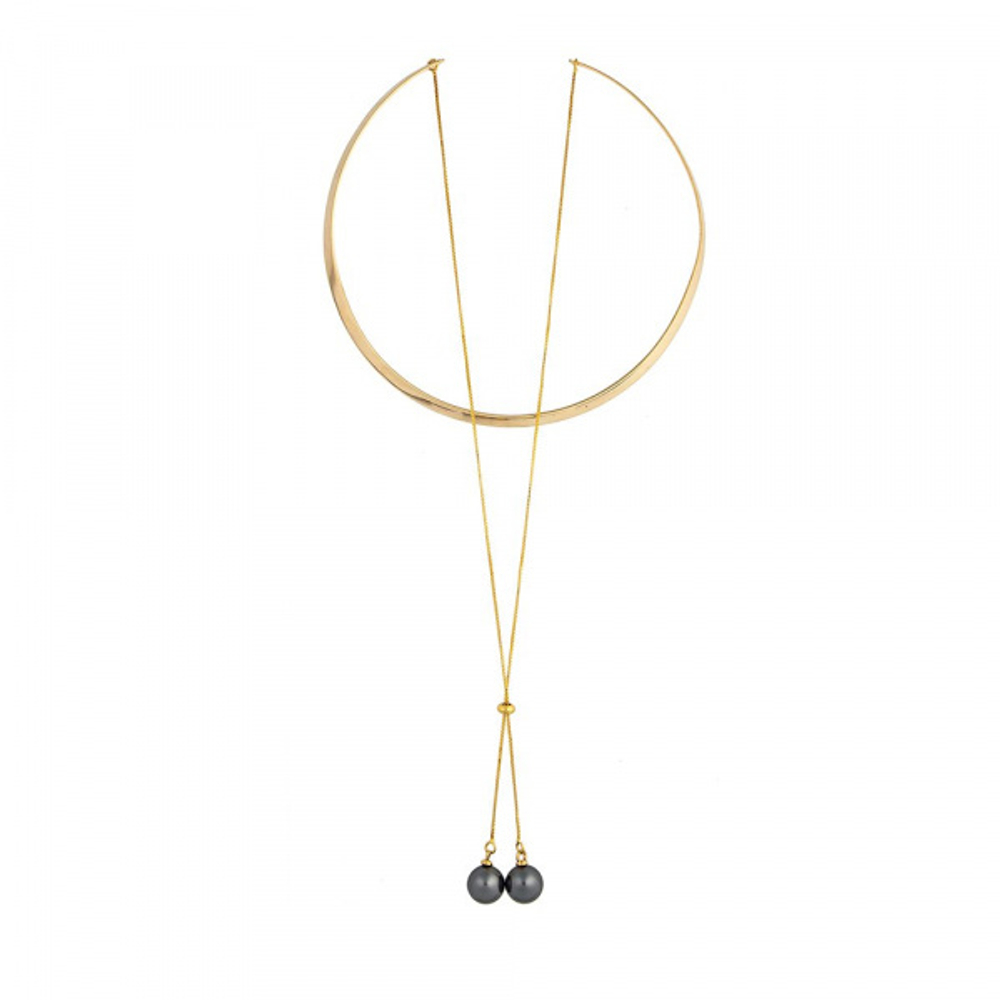 Колье Possebon Graphite Pearl B0501.3 BW/G