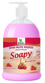КРЕМ МЫЛО ЖИДКОЕ SOAPY МАЛИНА В КАРАМЕЛИ УВЛАЖНЯЮЩЕЕ С ДОЗАТОРОМ 1000МЛ GG8114