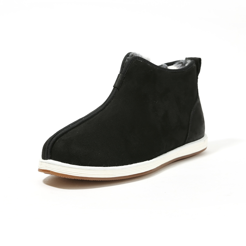 LAOMEIHUA Low top Snow Boots Men"s Black