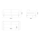 Диван двухместный ENZA HOME TERRA EH68018