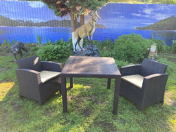 Комплект мебели под искусственный ротанг для отдыха Калифорния «California 2+1» арт.77787/8422