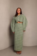 Юбка из твида миди