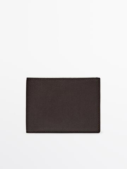 Massimo Dutti Кошелек из кожи наппа, коричневый