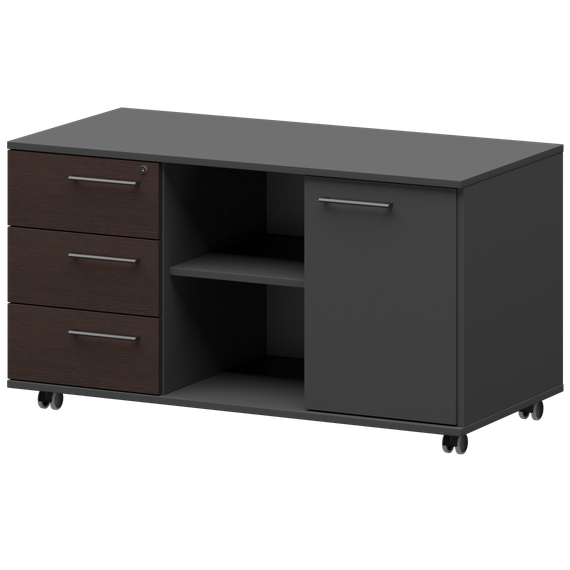 Креденция левая KZT-62L Дуб венге/Графит 1200x568x648 Кортез