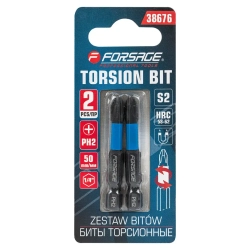 Биты торсионные, набор 2пр. Forsage F-38676