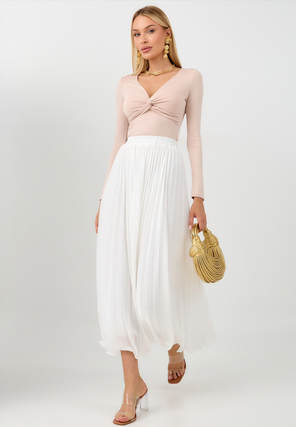 Юбка плиссе макси 90