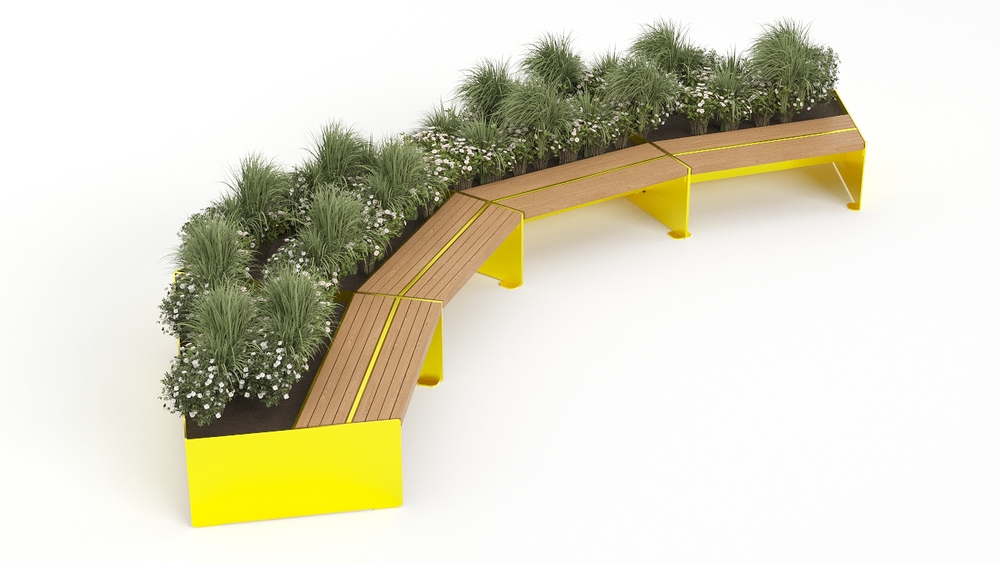 Скамья-вазон Модуль 4 SK00350