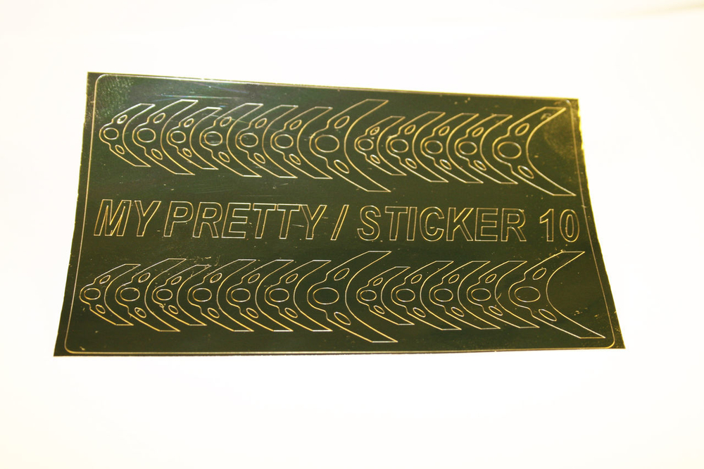 Наклейка металлизированная # 10 (золото)