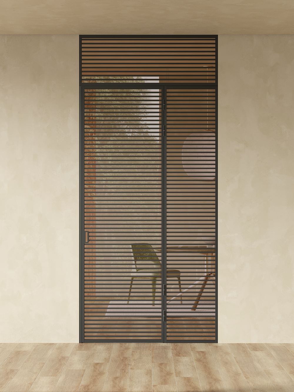 Распашная алюминиевая перегородка Minoli 15