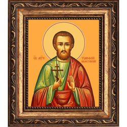 Тимолай (Тимофей) Кесарийский (Палестинский) мученик. Икона на холсте.