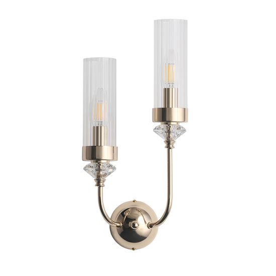 SL1402.201.02 Светильник настенный ST-Luce Латунь/Прозрачный E14*2 40W Elegra