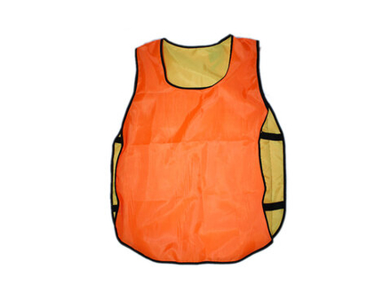 Манишка двусторонняя подрост. р.36-40 (оранжево-желтая) состав 100% полиэстер