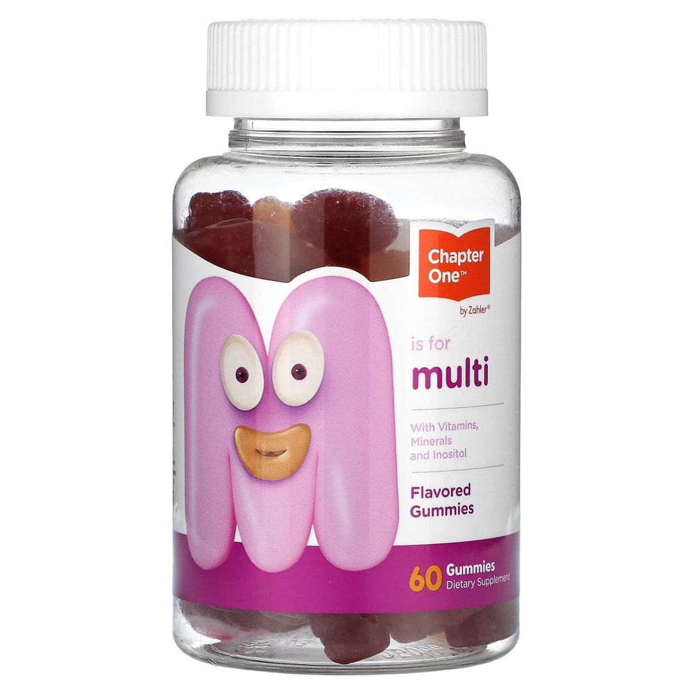 Zahler, M Is For Multi, мультивитаминная добавка, ароматизированные жевательные таблетки, 60 жевательных конфет