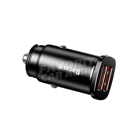 АЗУ 2USB Baseus Square 2100mAh металл QC3.0 чёрный