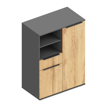 Комод 2-ств с ящиком и нишей Стил